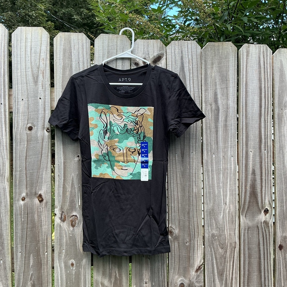 APT9 Black Graphic T-Shirt